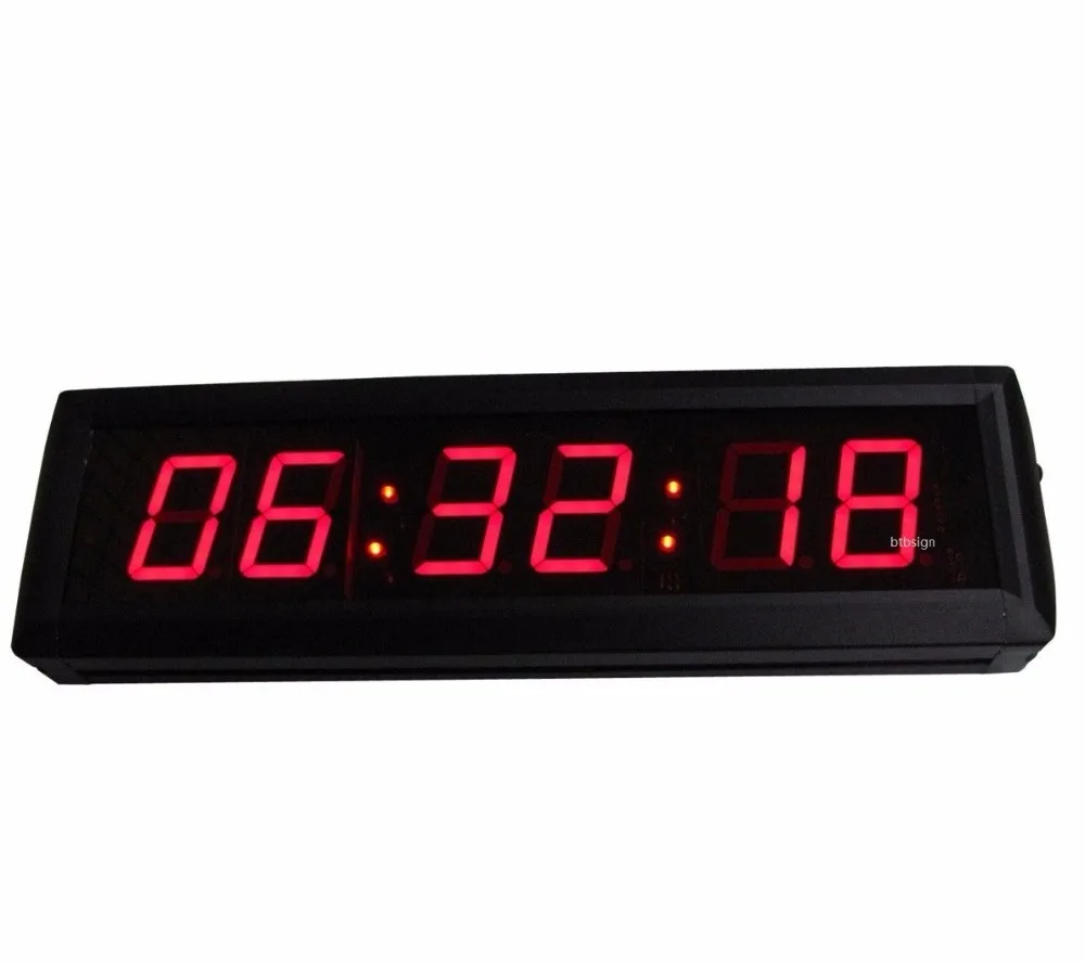 Maand Verborgen Doodt 1.8 ''Rood Grote Wandklok School Contest Countdown Klok In Uren Minuten  Seconden Met Afstandsbediening|clock button|clock stampclock board -  AliExpress