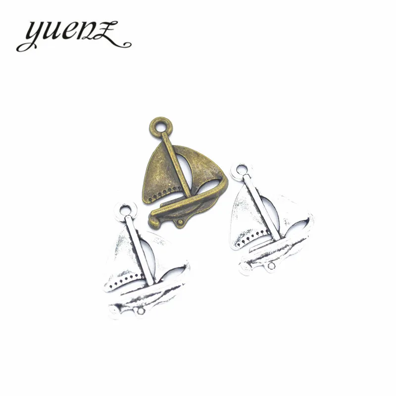 

YuenZ 20pcs Antique silver Plated Zinc Alloy Necklaces Pendants Jewelry sailboat Charms Diy Handmade Jewelry Findings J232