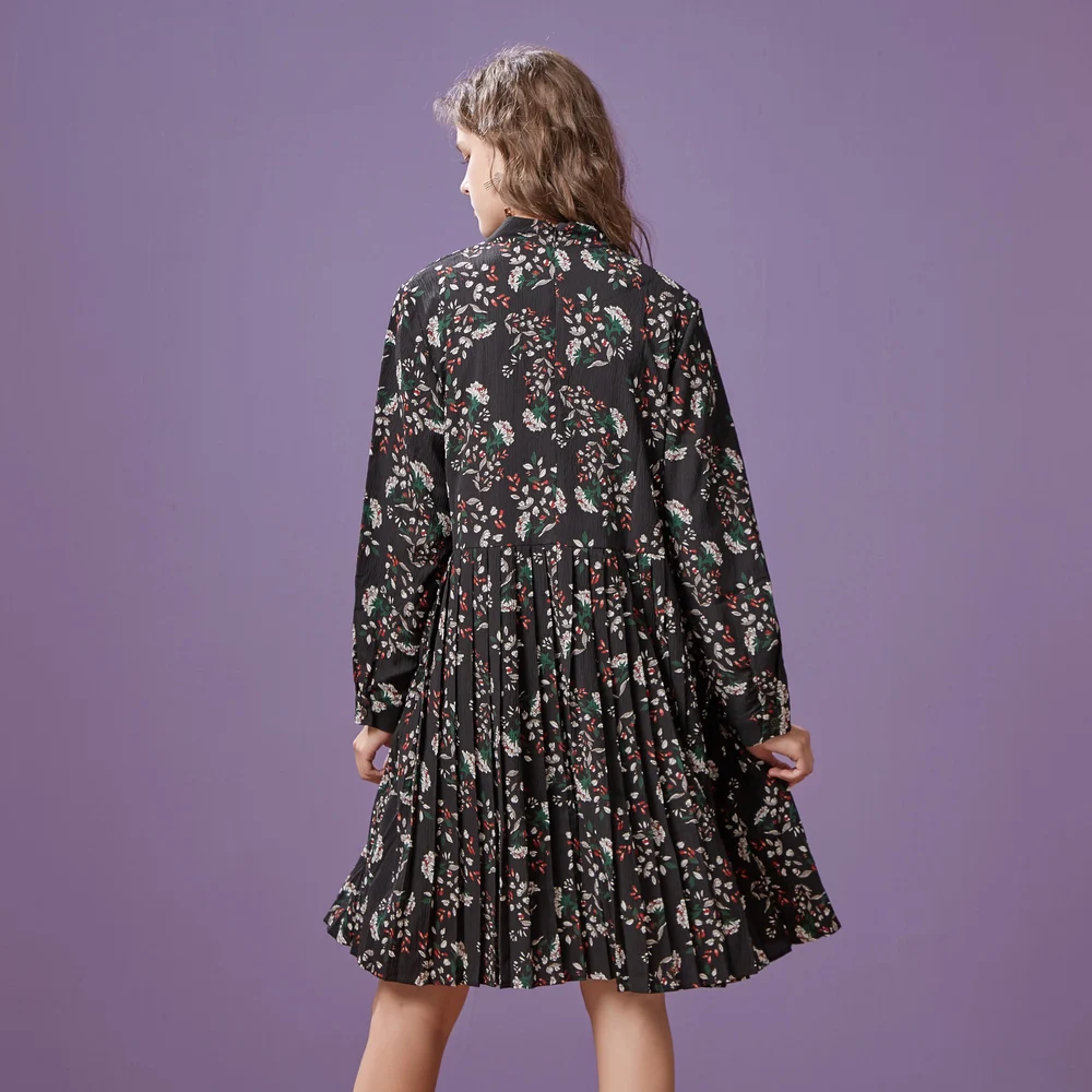 Top Buy VP5xG Metersbonwe Spring dress ruffled floral print women dress Casual a line ladies chic autumn office dress Top Buy VP5xG Metersbonwe Spring dress ruffled floral print women dress Casual a line ladies chic autumn office dress