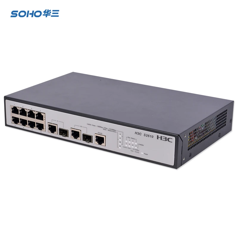 SOHO-S2610 8-портовый 100 м переключатель 2 Gigabit uplink полный управления Ethernet комбо-порт