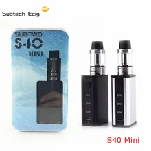 Sub Two New Arrivals electronic cigarette vape S40 mini Box Mod 20-40w variable wattage vaporizer built in battery e cig mod kit
