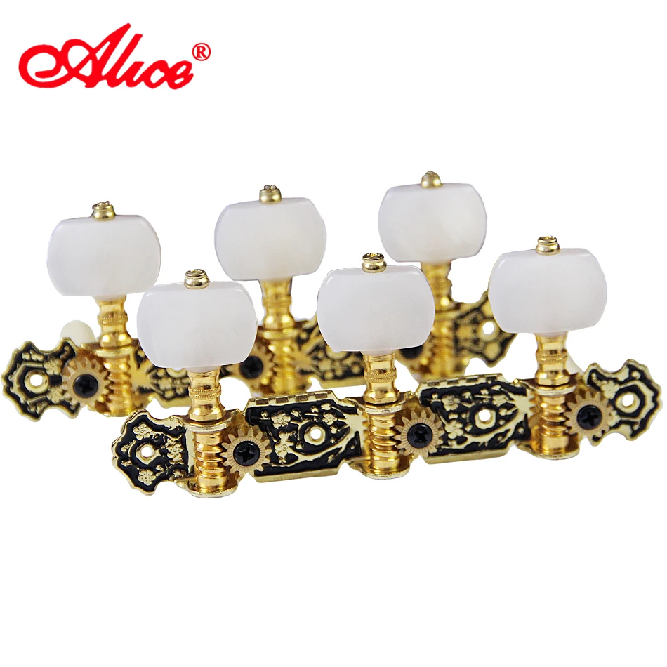  Classic Guitar Tuners Guitar Machine Heads (Long) 3+3 Set Tuning Keys Machine Pegs Alice Tuning Peg