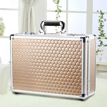 

New Toolbox Portable Aluminum Tool Box Instrument Box Storage Case Handheld Impact Resistant Profile Case with foam