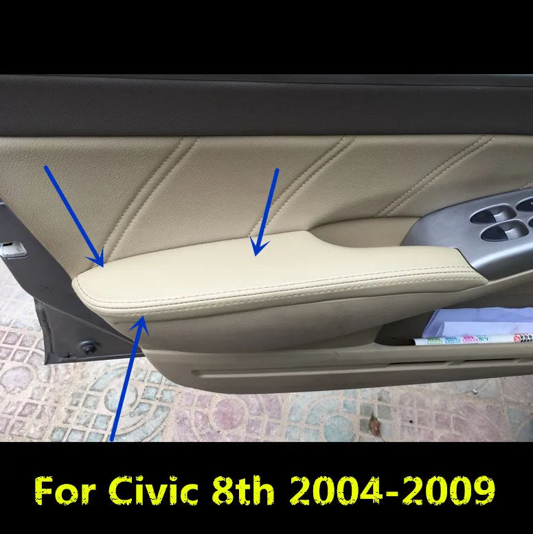 InteriorDoorArmrestProtectiveMicrofibreLeatherCoverForHonda