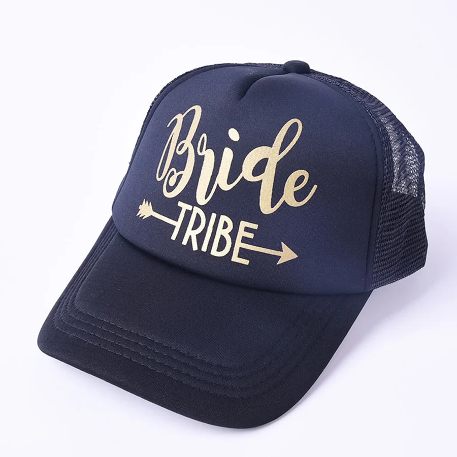 Невеста и команда надпись «Bride Tribe» Бейсбол Кепки Регулируемый Повседневное однотонные Цвет бейсболки с надписью Летняя шляпка шапочка для подружек невесты
