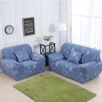 

Nordic Floral Printing Furniture Protector Sofa Cover Living Room Elastic Spandex Polyester Slipcovers Sectional Couch Cover