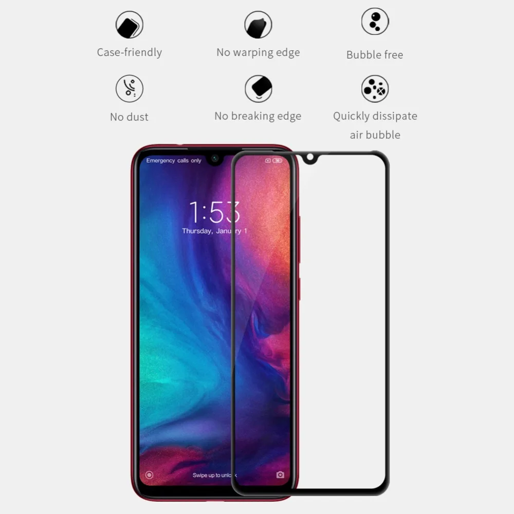 Дешево Xiaomi Redmi Note 7 Pro стекло Nillkin XD CP + Max полное покрытие 3D Закаленное стекло протектор экрана для Redmi Note 7 Pro стекло Nilkin