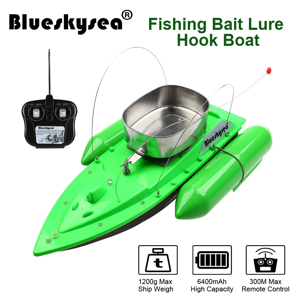 TOMLOV 2pcs Updated T10 Fishing Finder Mini 2.4G RC Bait Boat Carp