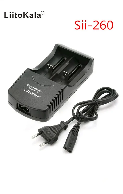 Liitokala sii 260 3 7 v 186650 18650 16340 1 2 aa/aaa ni mh аккумуляторная батарея + ac ue нитка бесплатная