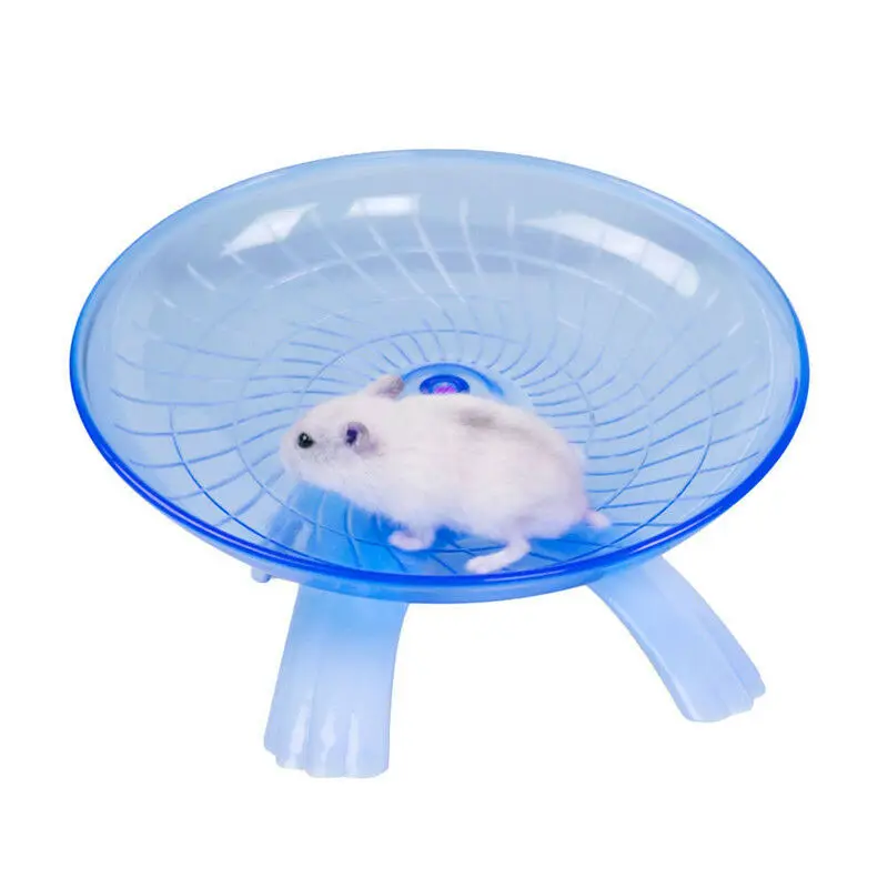 Новое поступление нескользящий диск для бега летающая тарелка Упражнение колесо игрушка для домашних животных мышей карликовые хомяки маленькие животные колесо для тренировок горячая распродажа - Цвет: Blue