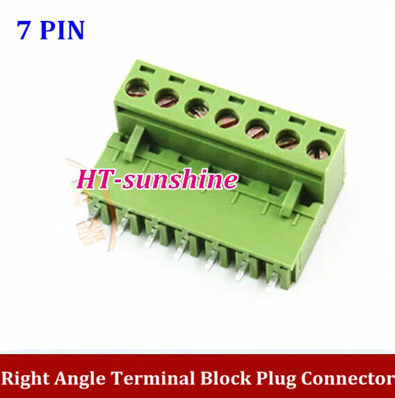 50 шт./лот Бесплатная доставка 5.08 мм Шаг Угловые 7 Pin 7 Способ Клеммная колодка Разъем