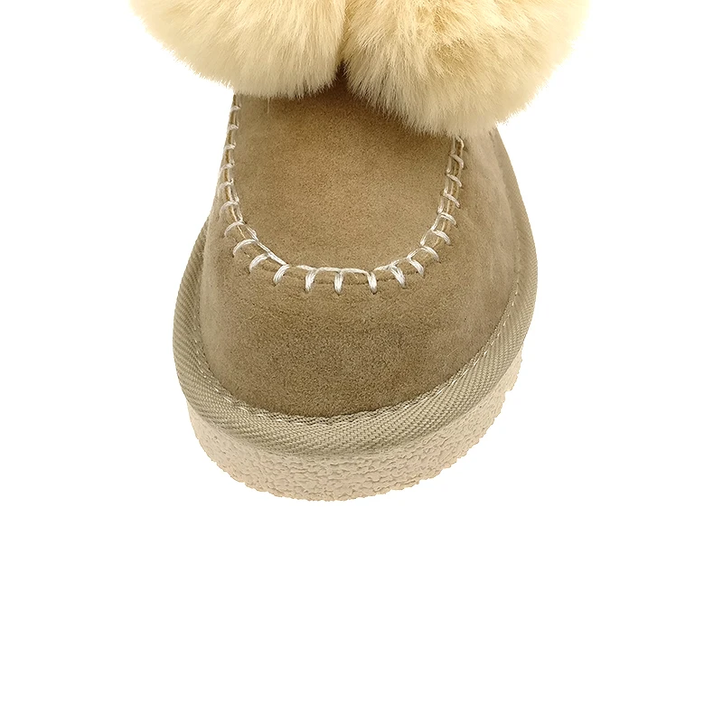 APIXTA Snow Boots Shoes Women 2018 New Arrival Winter Snow Suede Ankle Boots Shoes Ball Fur Super Warm Plush Hair Botas Mujer Women's Shoes