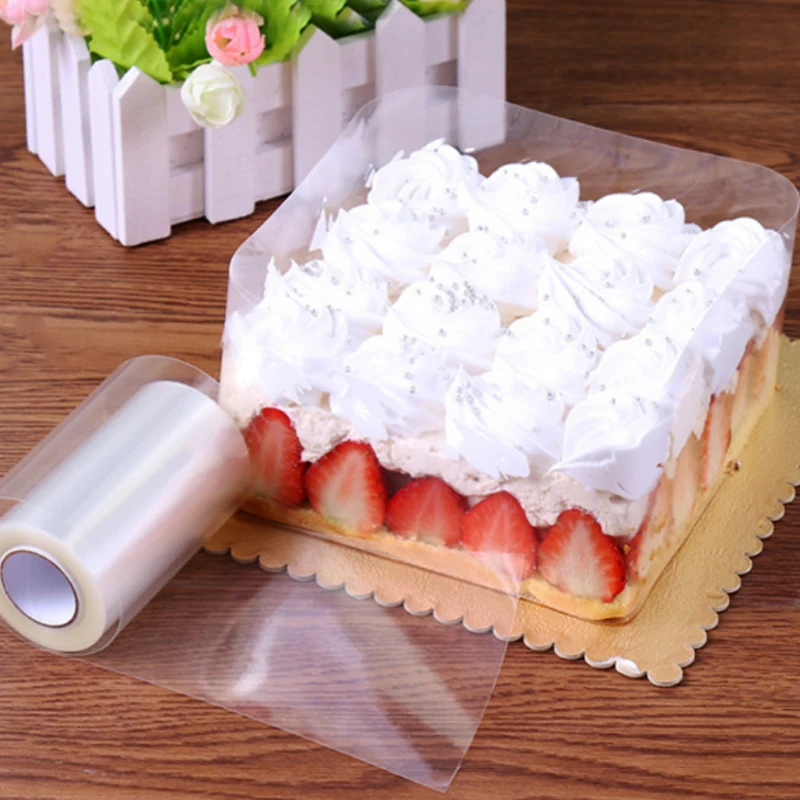 

1Roll Cake Decorating Mousse Surrounding Edge Packaging For Baking Cake Collar Roll Clear Wrapping Tape DIY Transparent Tools