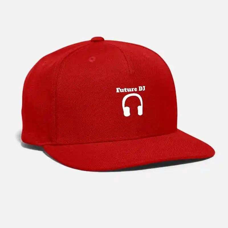 Будущее кепки индивидуальные вышитые бас глава DeeJay R& B рэп шляпа электронные наушники музыка паб унисекс Регулируемый бейсболка кепка - Цвет: red