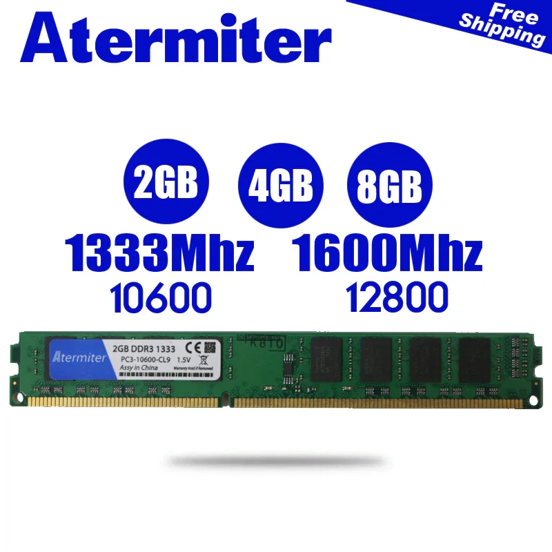 

New 2GB 4GB 8GB DDR3 PC3-12800 1600MHz 1333Mhz 1866Mhz Desktop PC DIMM Memory RAM 240 pins For intel amd radiator 8g 4g 1866