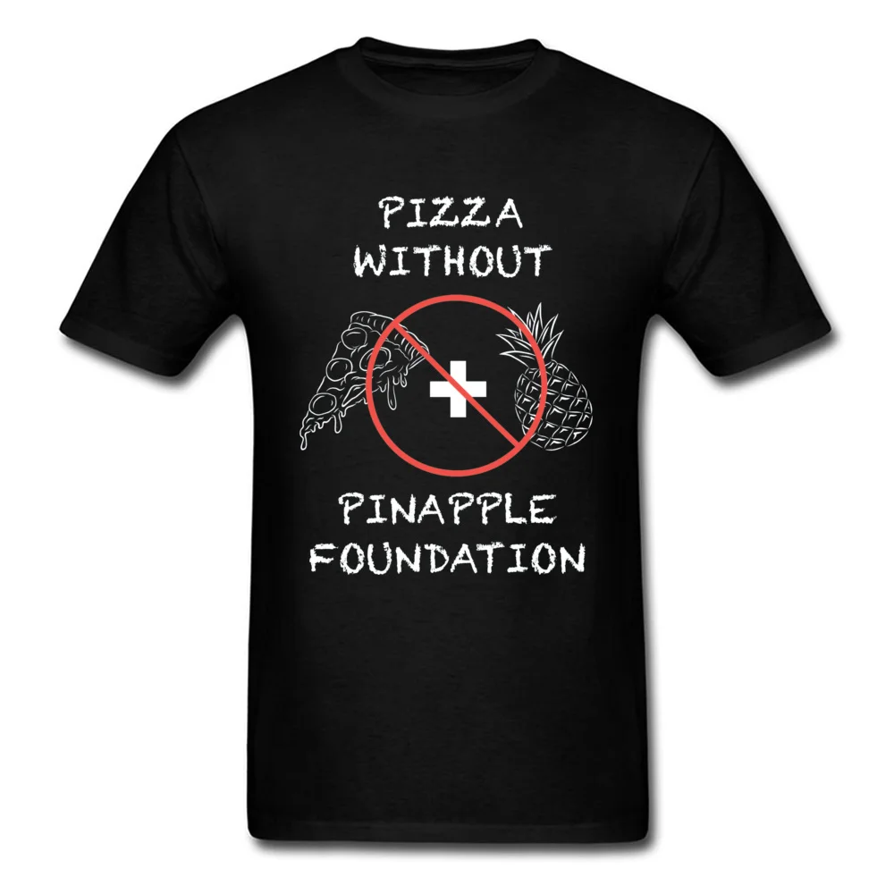 Faddish Men T Shirts O-Neck Short Sleeve Pure Cotton Pizza Without Pineapple 11428 Tops & Tees Casual Tops & Tees Pizza Without Pineapple 11428 black