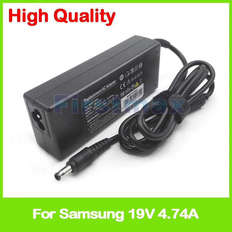 

19V 4.74A AC power adapter laptop charger for Samsung NP270E4E NP270E4V NP275E5V NP300E5V NP300E5X NP350R5E NP3530EA NP550P7C