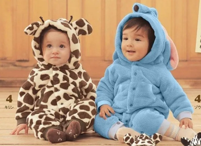

Hot 2019 new baby romper lovely Animal design romper Leopard zebra elephant romper Fleece autumn warm free shipping