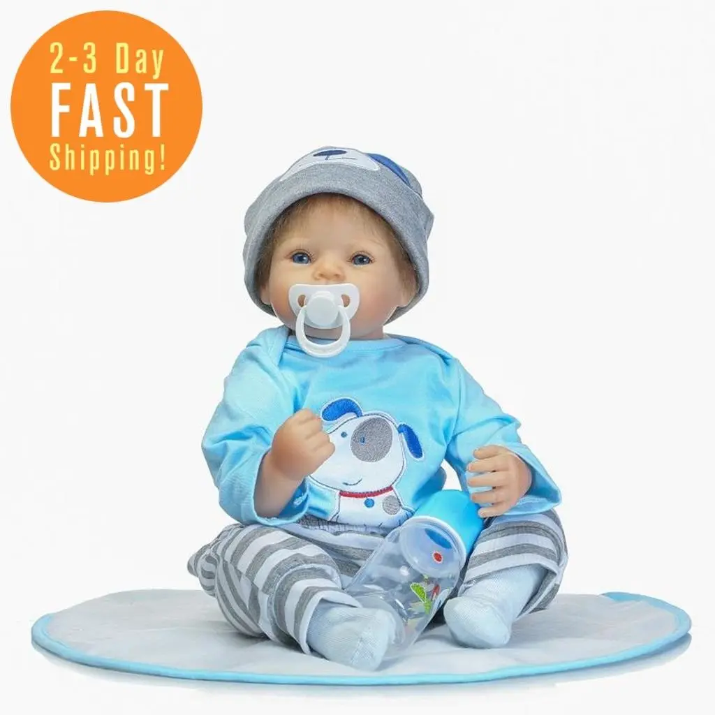Bebe жив кукла силикона Reborn Baby куклы мальчик милый открытыми глазами новорожденных