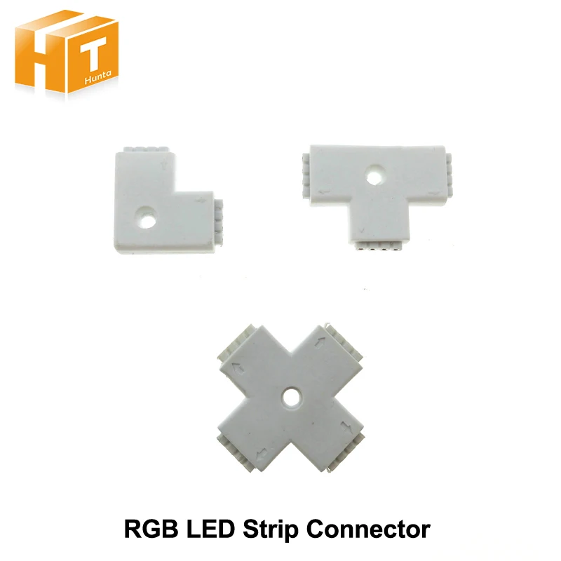 

Top seller RGB LED Strip Connector 4pin L Shape / T Shape / X Shape Connector