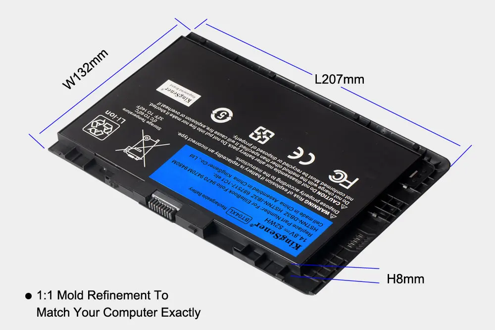 KingSener BT04XL Батарея для hp EliteBook Фолио 9470 9470 м 9480 HSTNN-IB3Z HSTNN-DB3Z HSTNN-I10C BA06 687517-1C1 687945-001 аккумулятор большой емкости