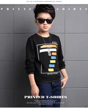 Free shipping 2016 autumn and winter models boy child long sleeve shirt plus thick velvet warm