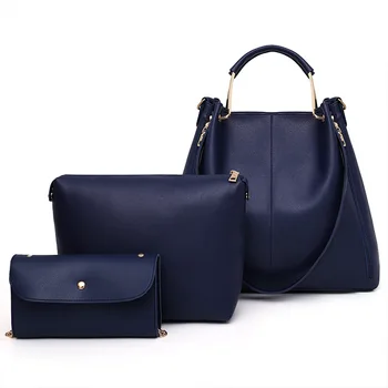 

3pcs Women Bag Set Leather Handbags Fashion Brand Crossbody Shoulder Bags Female Tote Messenger Bag Clutch Bolsas Mujer Blue