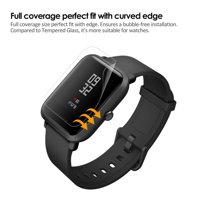 2 шт для Amazfit Bit ультра тонкая защитная пленка для экрана из ТПУ Для Xiaomi Huami Amazfit Bip PACE Lite Youth Smart Watch