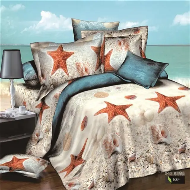 Beach Orange Starfish S Bedding Sets Queen Size Bed Sheet Beach Orange Starfish S Bedding Sets Queen Size Bed Sheet Quilt Cover Pillowcase