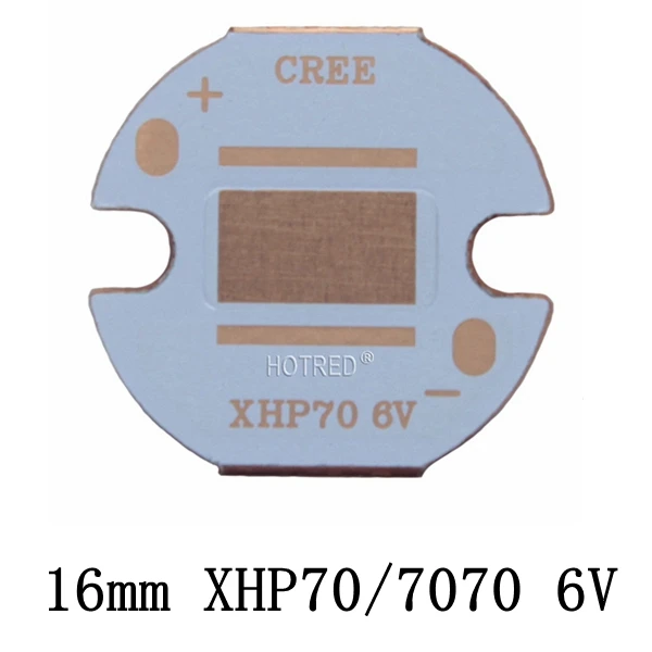 10 шт. 20 мм Cooper PCB Cree XPG XPG2 XPE XPE2 XML XML2 XHP50 XHP70 MKR 4 шт. 3535 светодиодный XPE XTE 6 в/12 В светодиодный радиатор 16 мм медная печатная плата