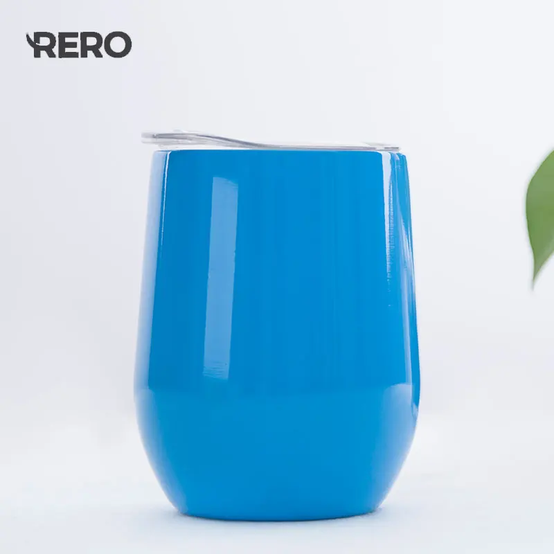 

RERO 350ML Unbreakable Drink-Ware Stemless Wine Tumbler, Stainless Steel Triple-Insulated Vacuum Wine Cup