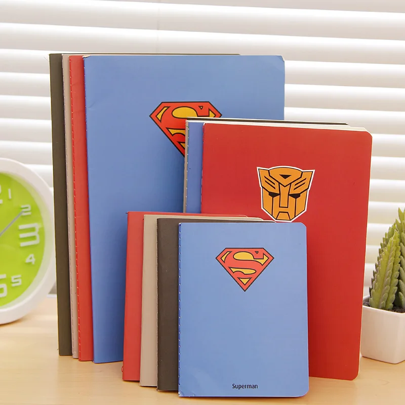 

Hot Superman Series Hero A6 A5 B5 Notebook Diary Book Exercise Composition Notepad Escolar Papelaria Gift Stationery For Boy
