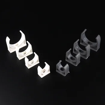 

10pcs 20/25/32/40mm PVC Pipe Clamp White/Grey PVC U-Type Clamp Home Garden Irrigation PVC Fittings