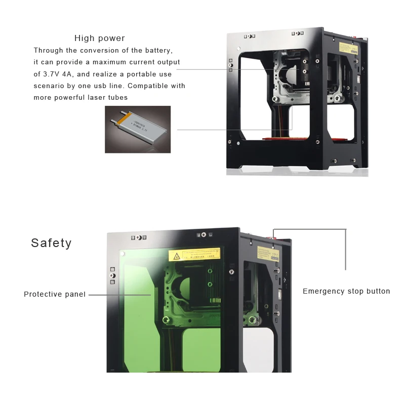 NEJE DK-8-FKZ 1500mW Laser Cutter Engraver CNC Router Laser Printer Mini Engraving Machine USB DIY Wood Carving Print Tools Kit