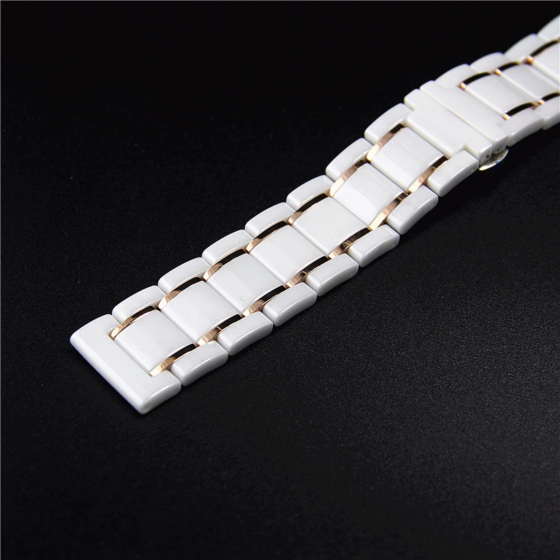 Роскошный ремешок для часов Apple Watch Series 5 4 40-44 мм Керамика с ремешком из нержавеющей стали для часов Apple Series 1 2 3 Ремешки для наручных часов