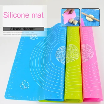 

50 * 40 cm Silicone Baking Mat rug Thickening Flour Rolling Scale Mat Kneading Dough Pad Non-stick Bakeware Liners