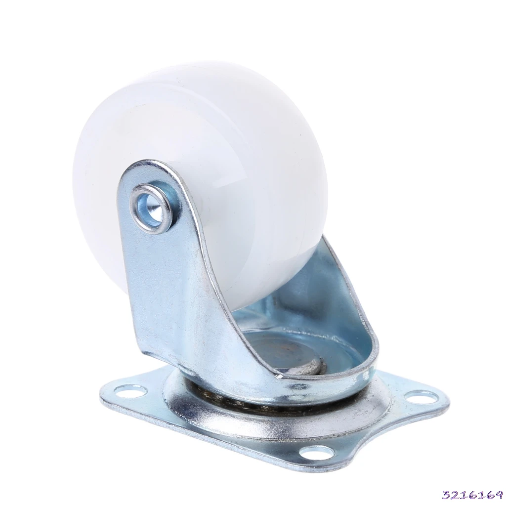 

4PCS Universal Swivel Casters Furniture Wheel White PP Nylon Dual Roller Wheels