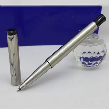 

Novelty Stationery Set Metal Silver Roller Ball Pen School Office Suppliers Signature Ballpoint Pen Good Quality Gel Pens Gift