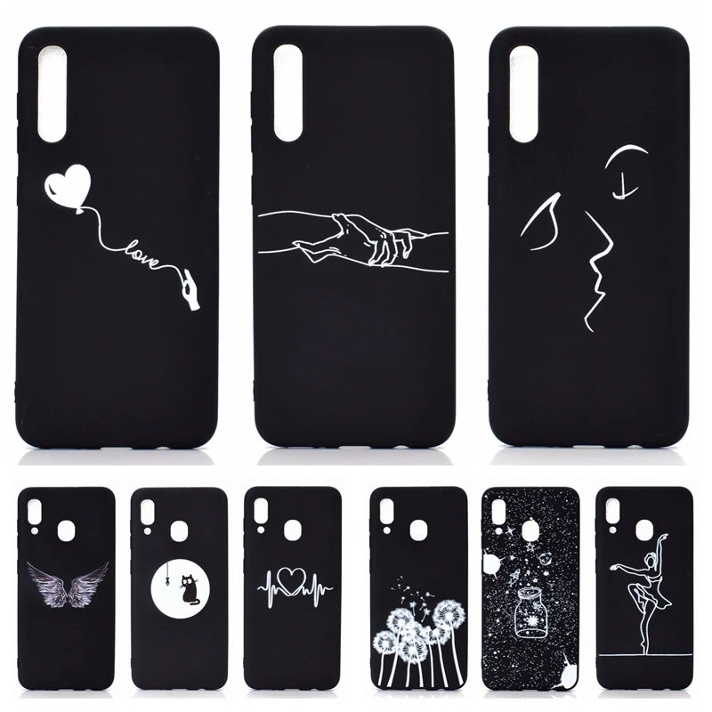 

A50 sfor Samsung A30 A50 M10 M20 Case Cover Stick Figure Silicon Case on for etui Samsung Galaxy A7 A9 2018 A30 A50 M10 M20 Case