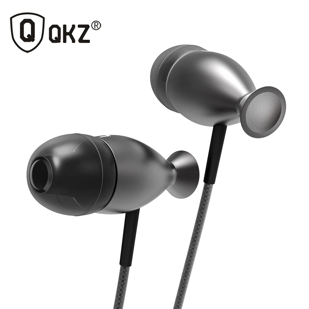 QKZ Fones de Ouvido Alta Qualidade наушники с микрофоном в ухо Металлические стерео для телефона