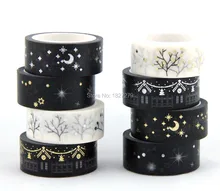 Hot sale Golden blocking masking glod and silver adhesive japanese washi tape 8 rolls lot