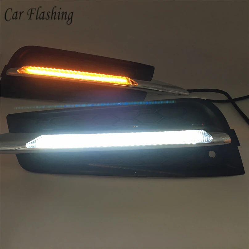 

car Flashing for chevrolet cruze 2009-2013 DRL Driving Daytime Running Light fog lamp Relay Daylight styling yellow turn signal