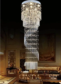 

Duplex staircase chandeliers spiral staircase lamp long chandelier Villa staircase chandeliers lounge large lamp led lamps light