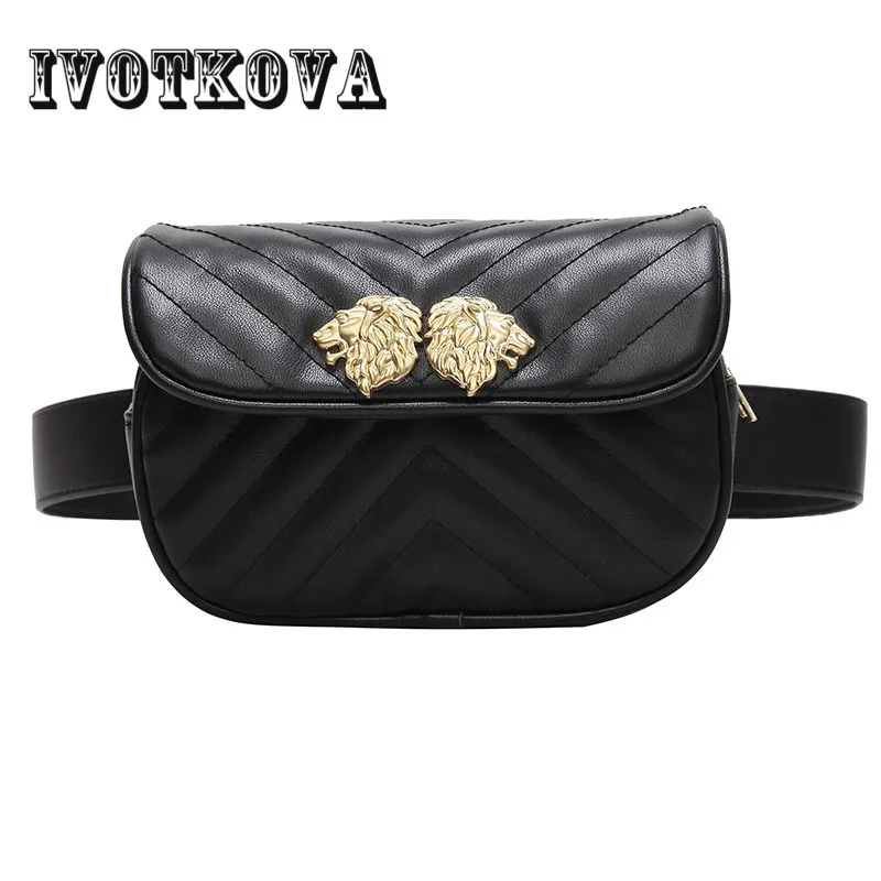 

IVOTKOVA 2018 New Arrival Fashion Waist Bag Solid Women Waist Packs Belt Bag High Quality PU Leather Chest Bags Shoulder Purse
