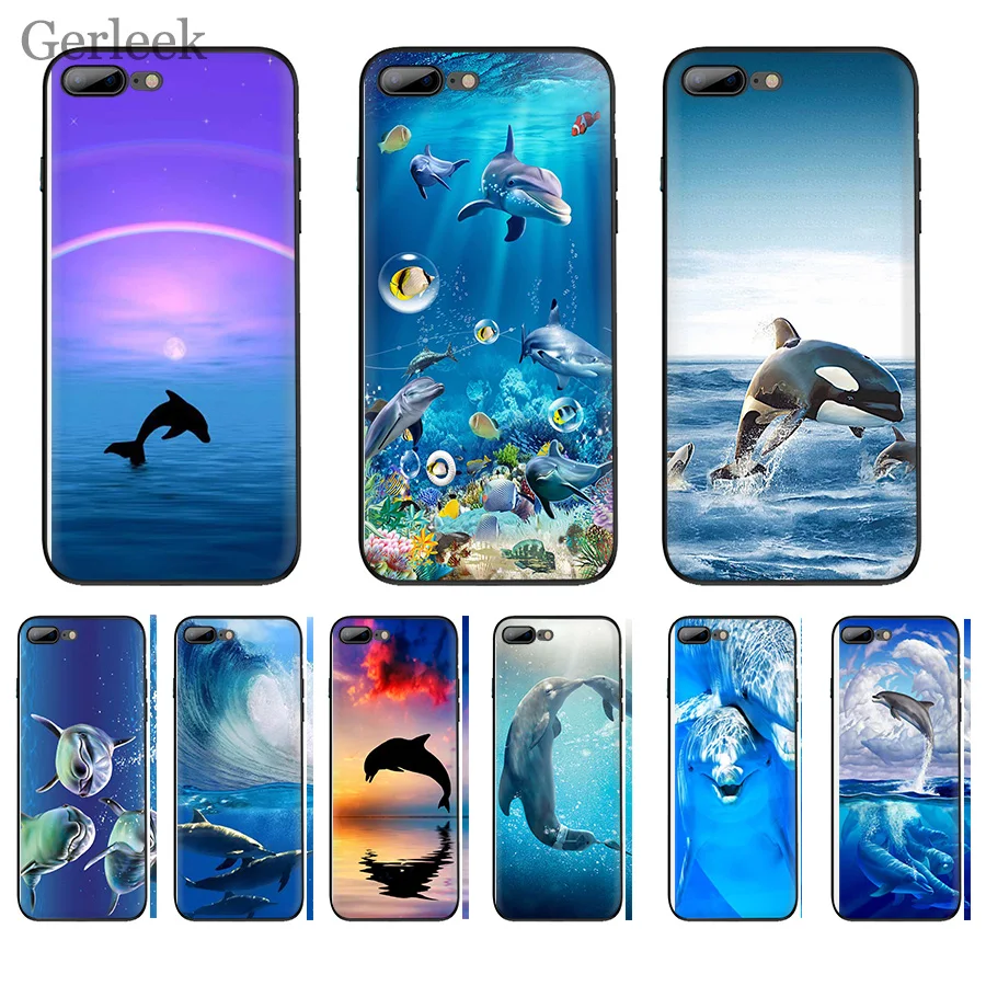 Чехол для телефона Ocean Dolphin Dance And Jumping iPhone 6 6S 5 5S SE XR X XS MAX 8 7 Plus|Чехлы-накладки| |
