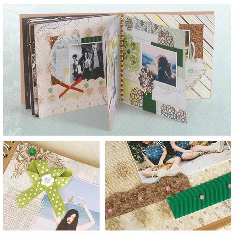 

Vintage Scrapbook Material KIT Fit Family Kids DIY accessories decorative paste Photo Albums Scrapbooking wedding Birthday Gifts