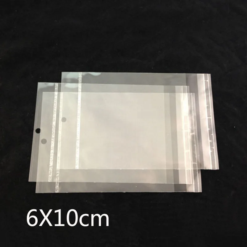 6x10cm 100Pcs/lot Clear Self Adhesive Seal Poly Opp Plastic Bag With