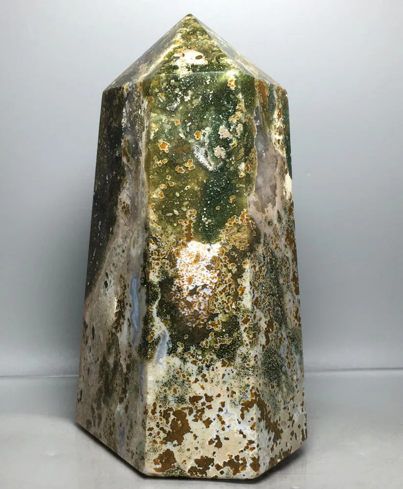 

1055g hot sale fengshui natural QUARTZ crystals healing stones OCEAN JASPER points wand