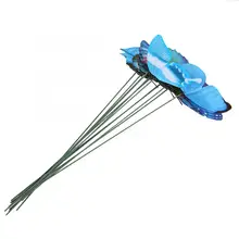 12 шт./компл. Искусственные бабочки палка садовый цветочный горшок растительный Декор Орнамент синий