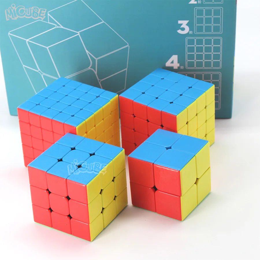 Shengshou драгоценный камень куб Подарочная коробка 3x3x3 4x4x4 5x5x5 2x2x2 4 шт магический скоростной куб 2x2 4x4 5x5 Cubo magico Stickerless игрушки для детей